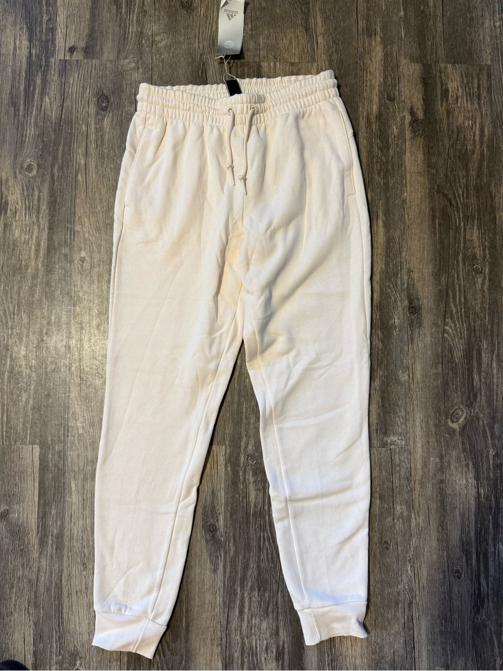 adidas Cream Women's Jogger Pants - Drawstring Waist
